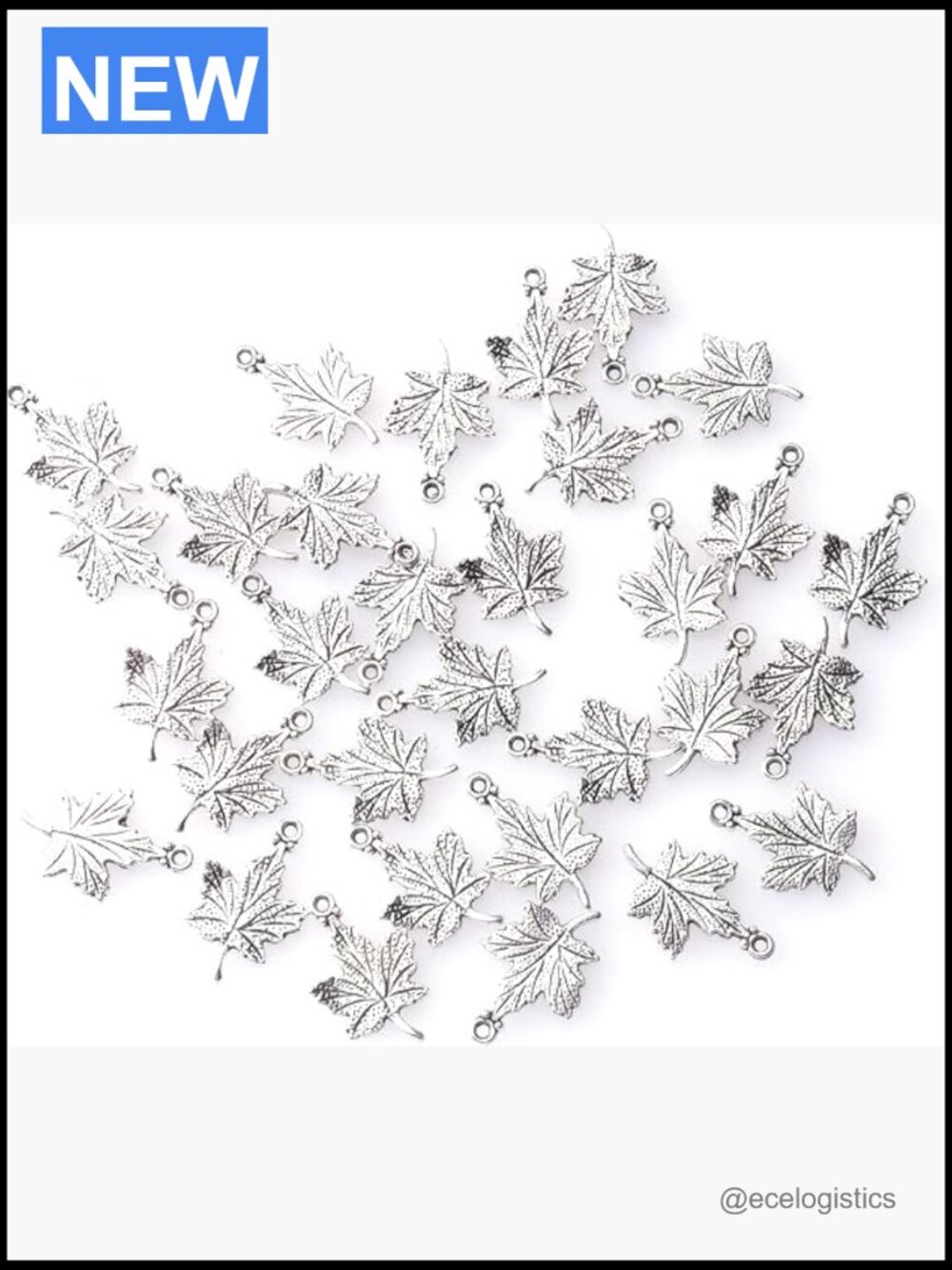 30 Pcs Maple Leaf Charms for Jewelry Making, DIY Craft Beads Pendants